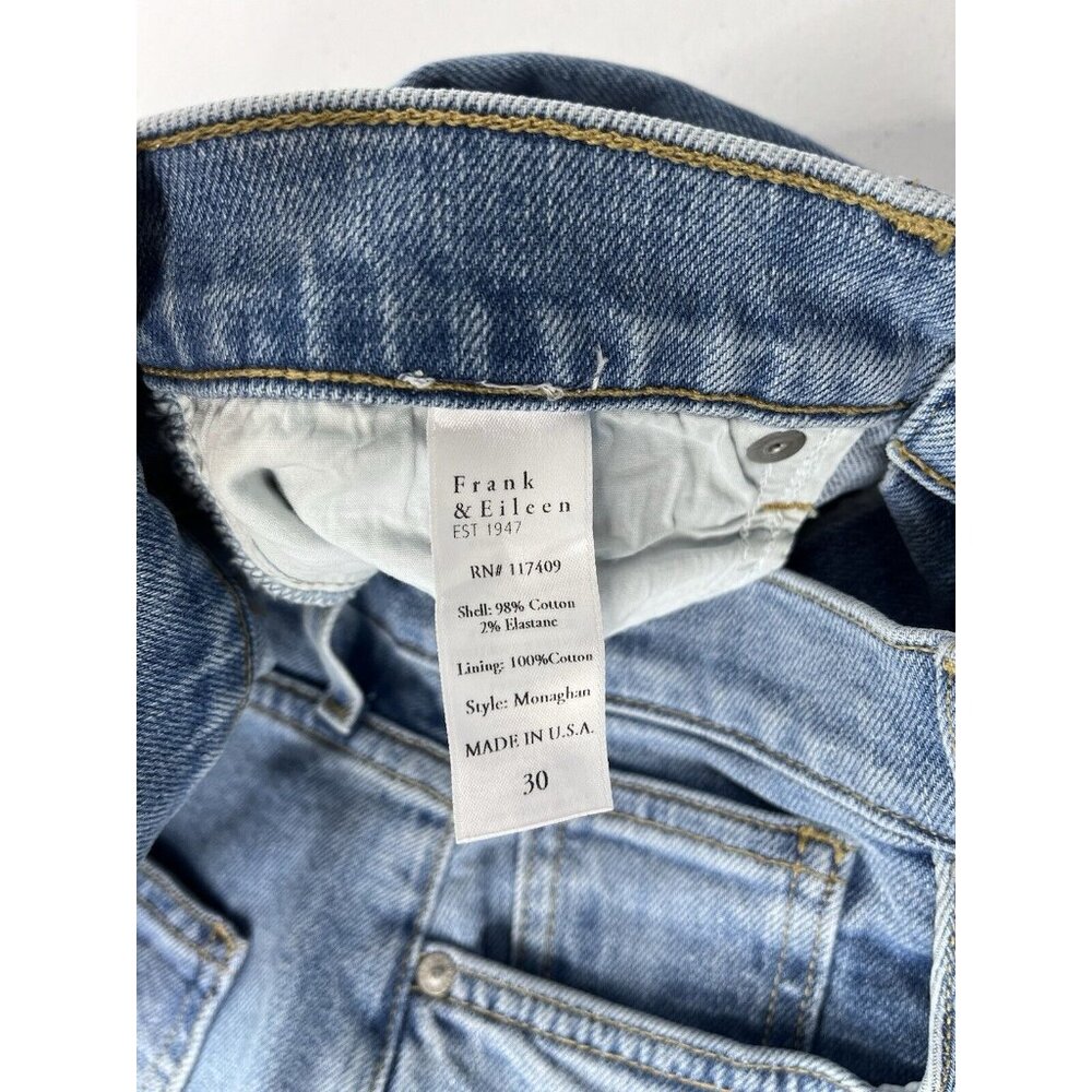 FRANK & EILEEN Women's Light Wash Monaghan Button Fly Raw Hem Jeans 30 - Picture 7 of 8